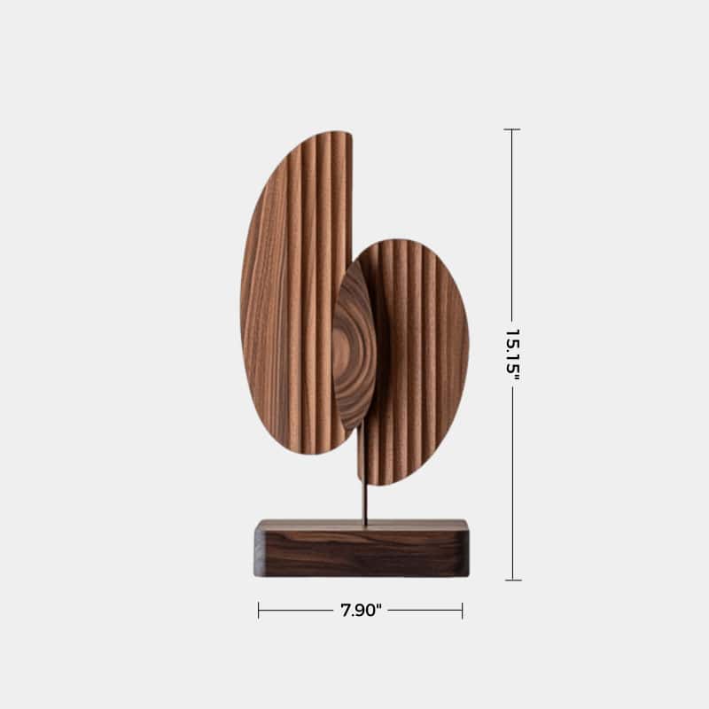 Modern Minimalist Abstract Wood Sculpture Hand Carved Wooden Sculpture