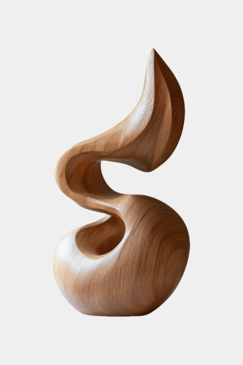 Abstract Wooden Sculpture Handcrafted Art Piece for Modern Home Decor