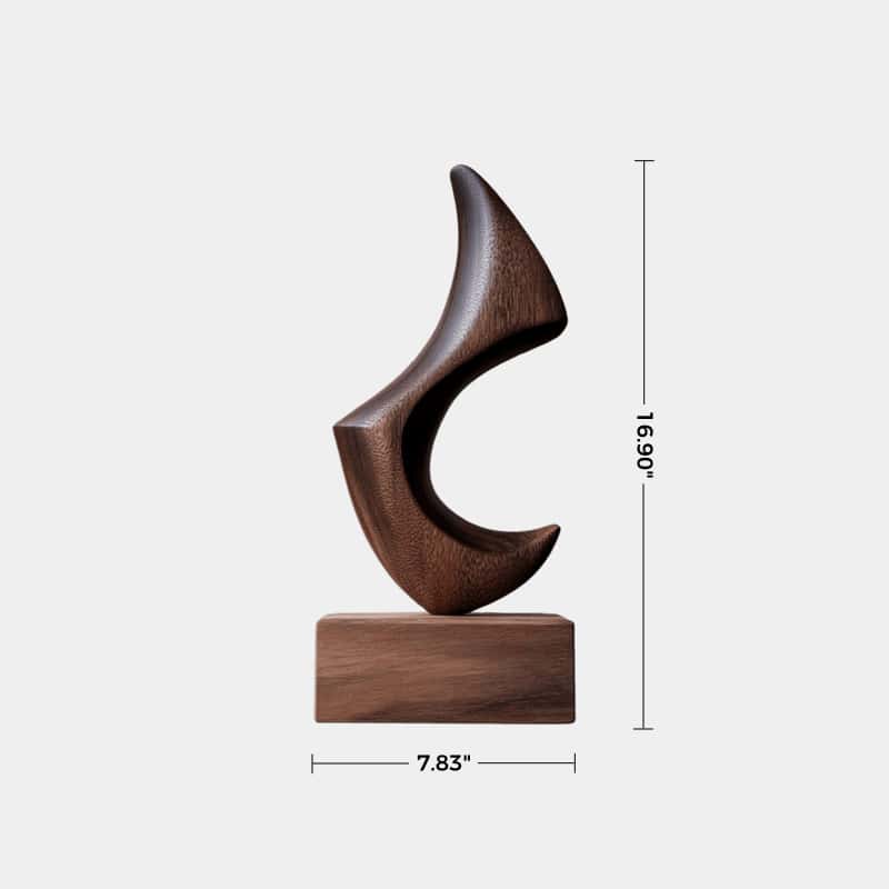 Modern Abstract Handmade Wooden Sculptures Minimalist Wood Art Decor