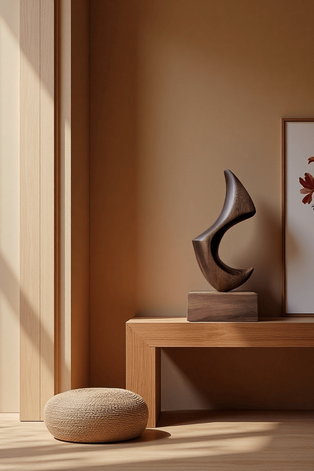 Modern Abstract Handmade Wooden Sculptures Minimalist Wood Art Decor
