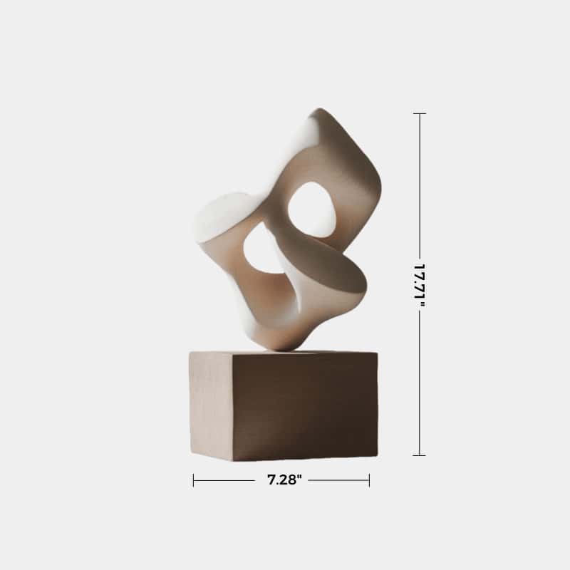 Modern Abstract Wooden Table Sculpture Handcrafted Wood Sculptures Art