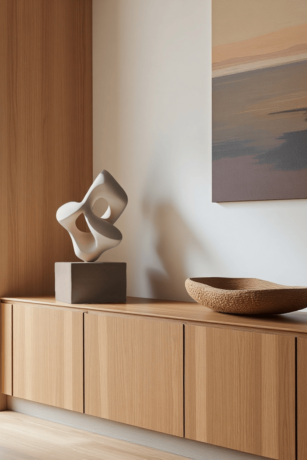 Modern Abstract Wooden Table Sculpture Handcrafted Wood Sculptures Art