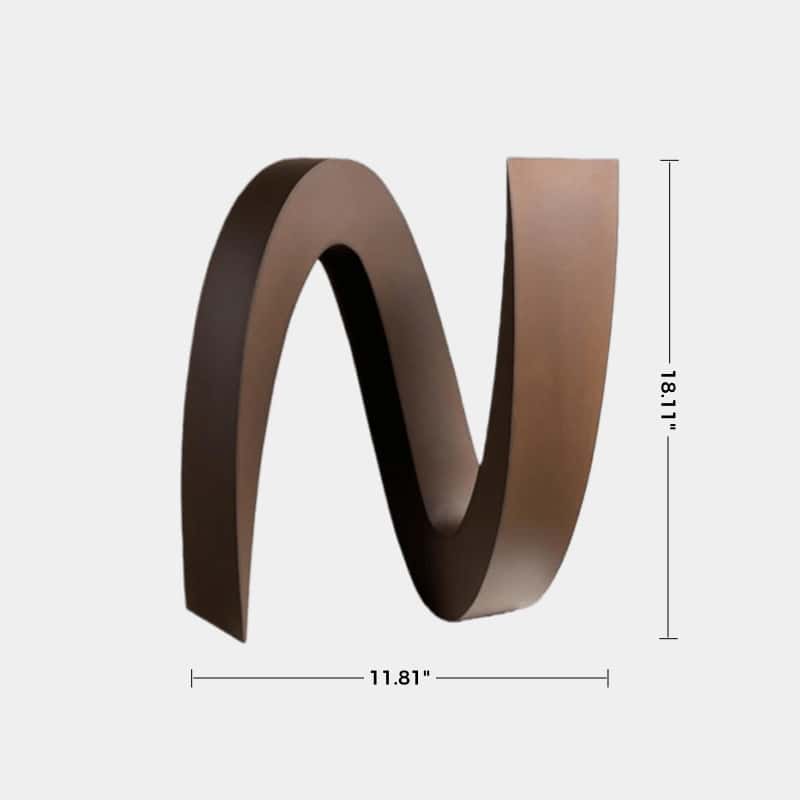 Wave Abstract Wooden Sculpture Modern Handcrafted Wood Minimalist Art Décor
