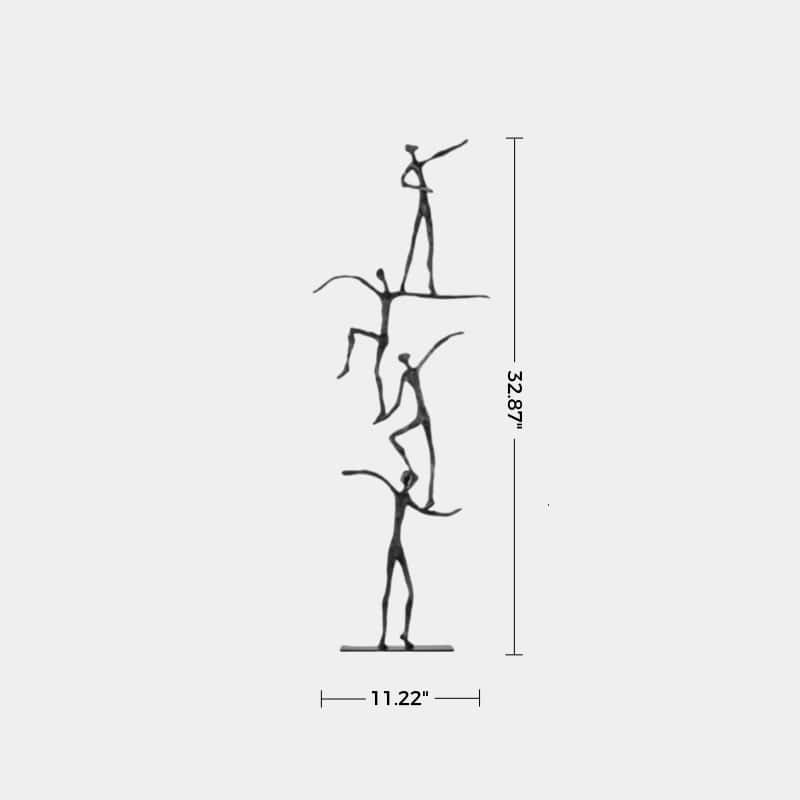 Metal Figure Sculpture Metal People Sculpture Aluminum Statue Metal Man Statue Man Of Steel Sculpture