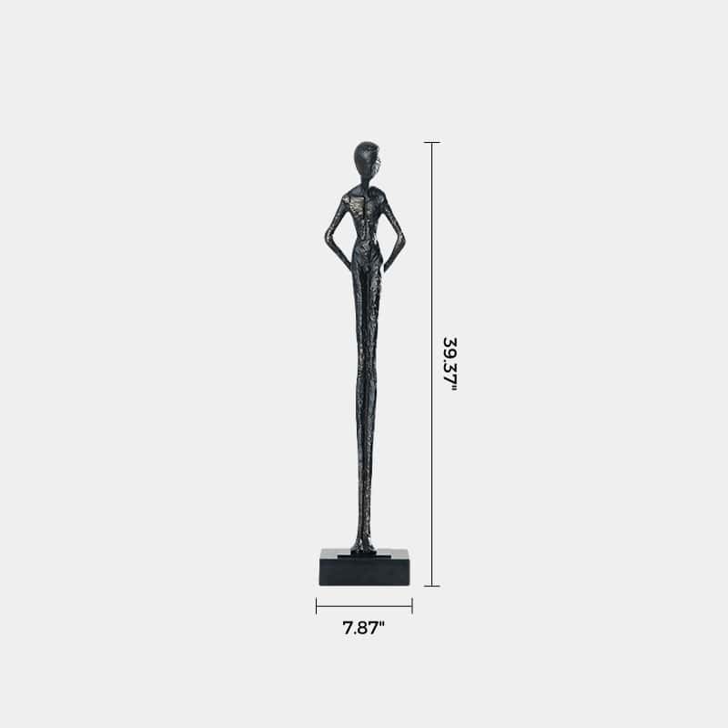 Metal Human Sculpture Metal Figurine Decor Metal Human Figure Statue Art