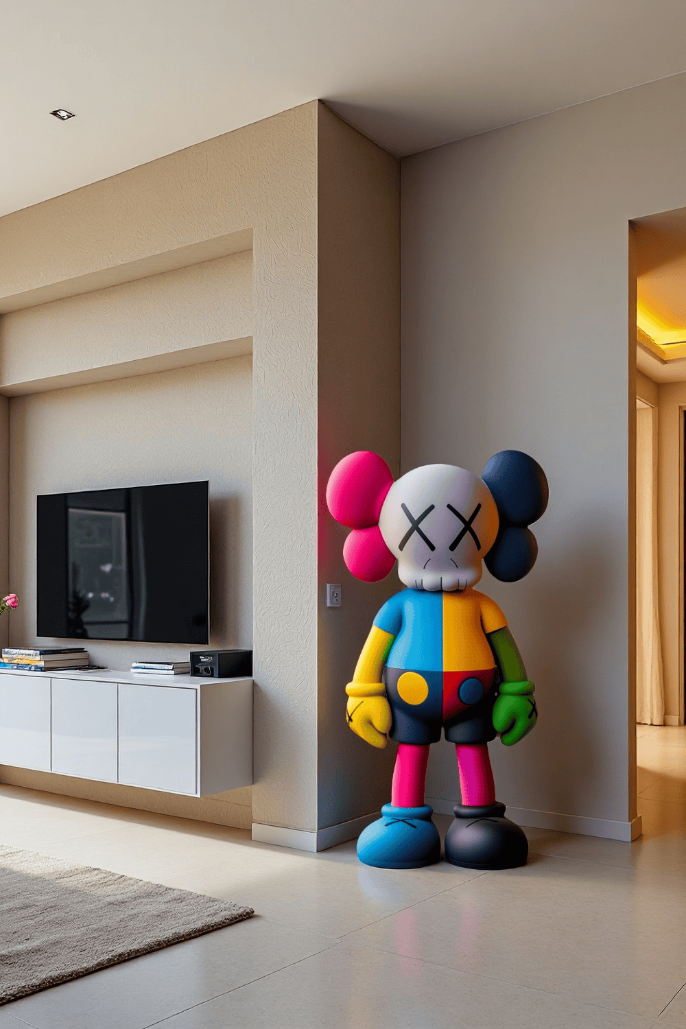 Large KAWS Floor Sculpture Modern KAWS Figure Statue Artistic Decor Art