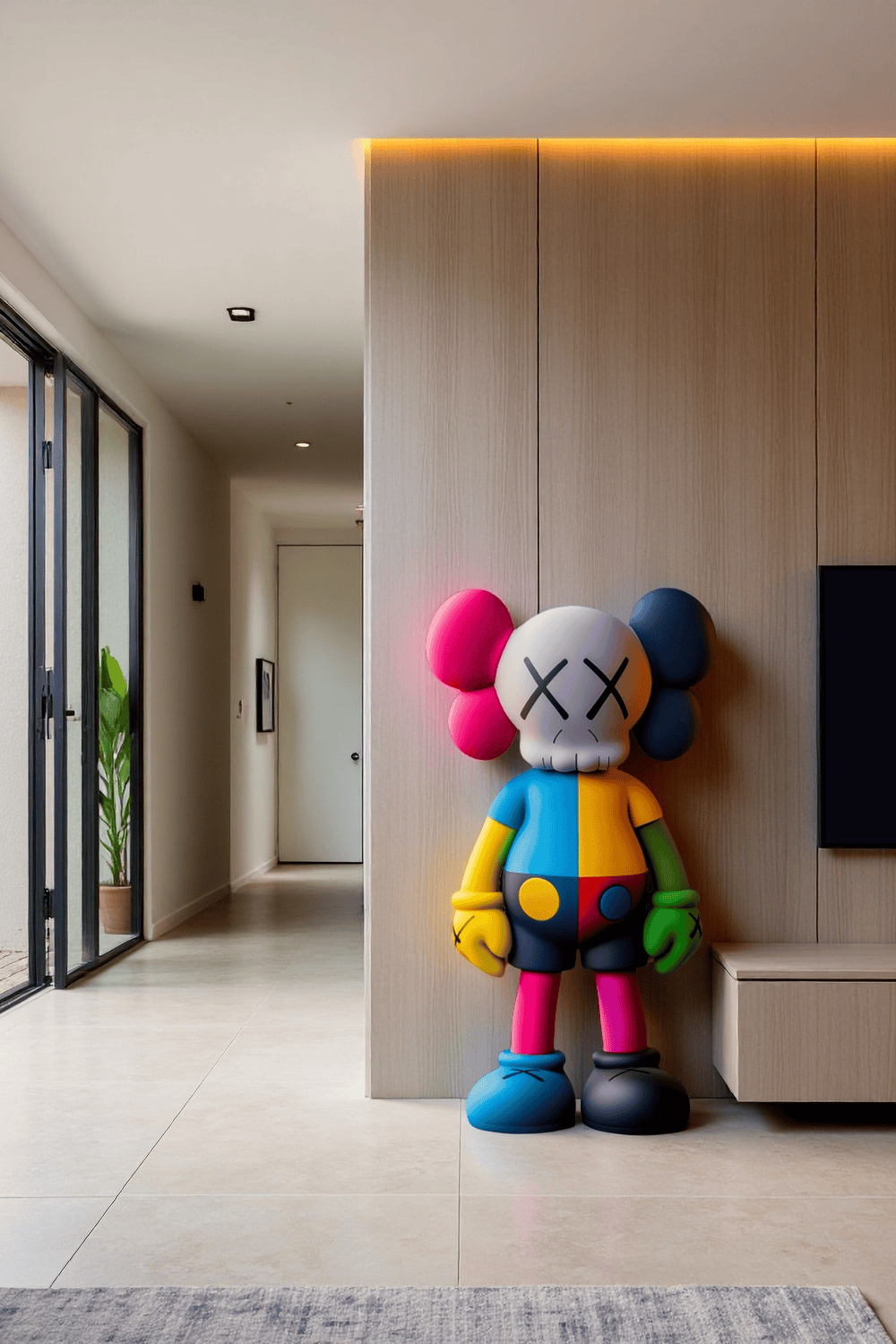 Large KAWS Floor Sculpture Modern KAWS Figure Statue Artistic Decor Art