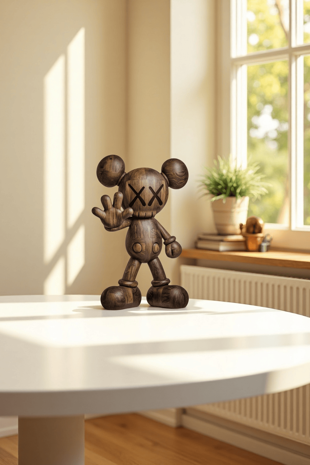 Wooden Kaws Sculpture Wood Kaws Figure Handmade Kaws Wooden Statue Art