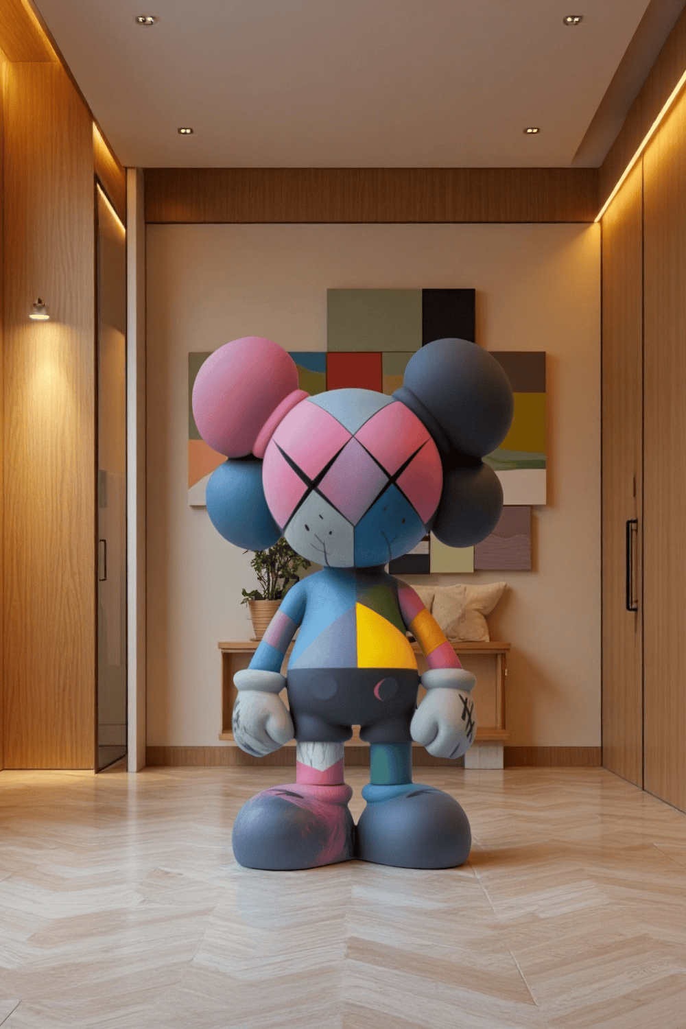 Large KAWS Floor Sculpture Modern KAWS Figure Statue Artistic Decor Art