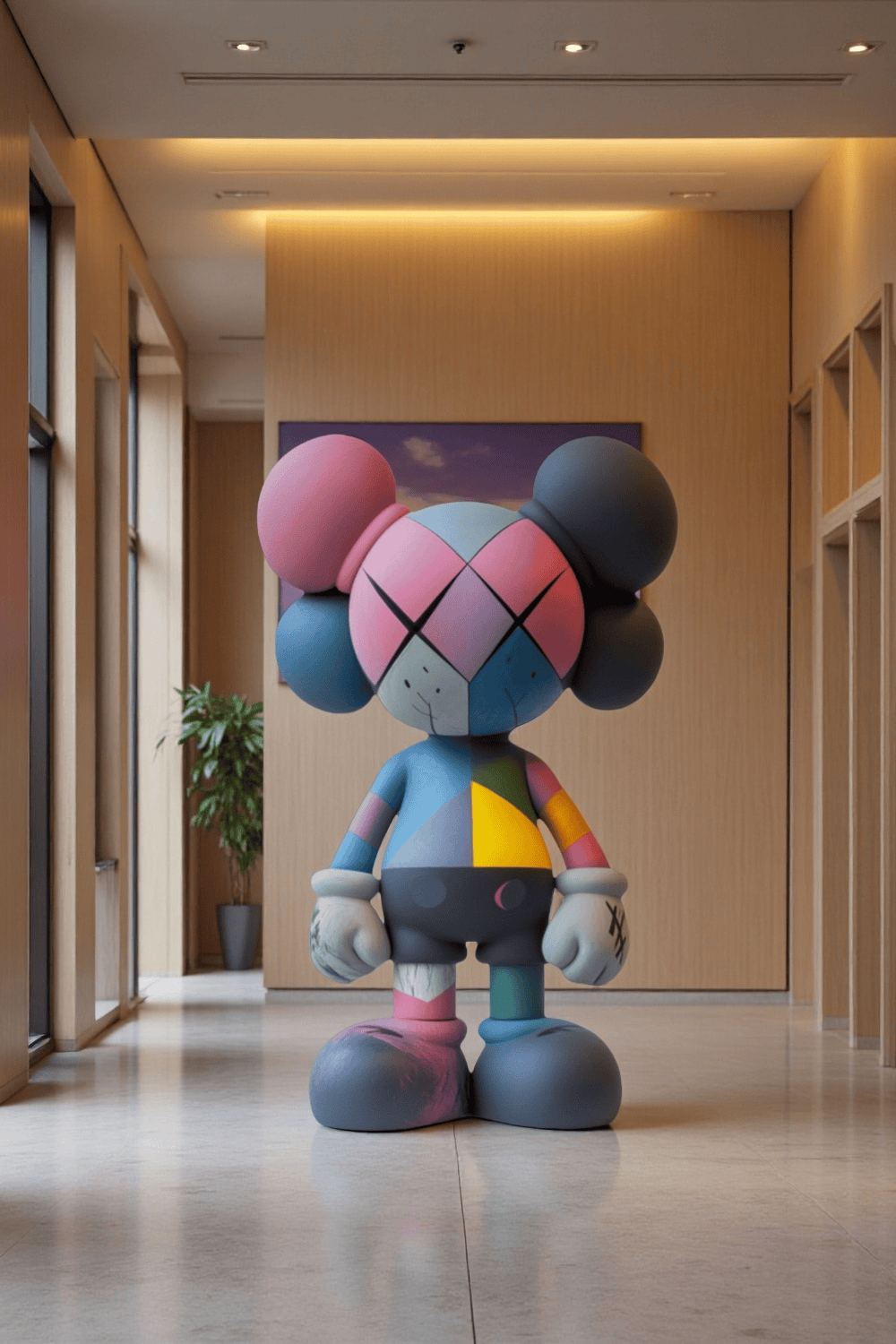 Large KAWS Floor Sculpture Modern KAWS Figure Statue Artistic Decor Art
