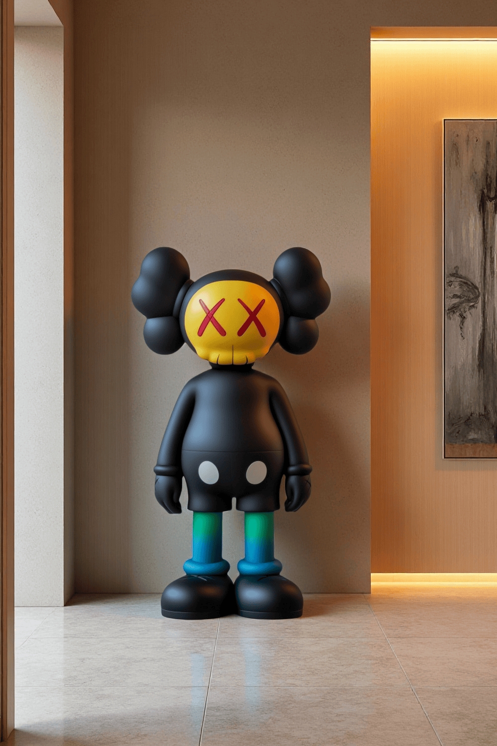 Large KAWS Floor Sculpture Modern KAWS Figure Statue Artistic Decor Art