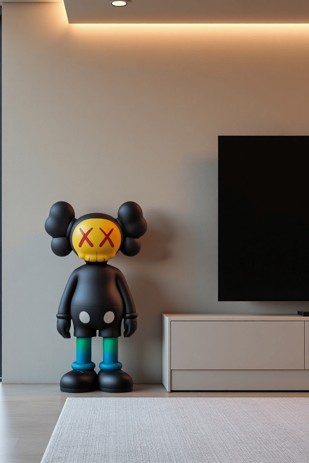 Large KAWS Floor Sculpture Modern KAWS Figure Statue Artistic Decor Art