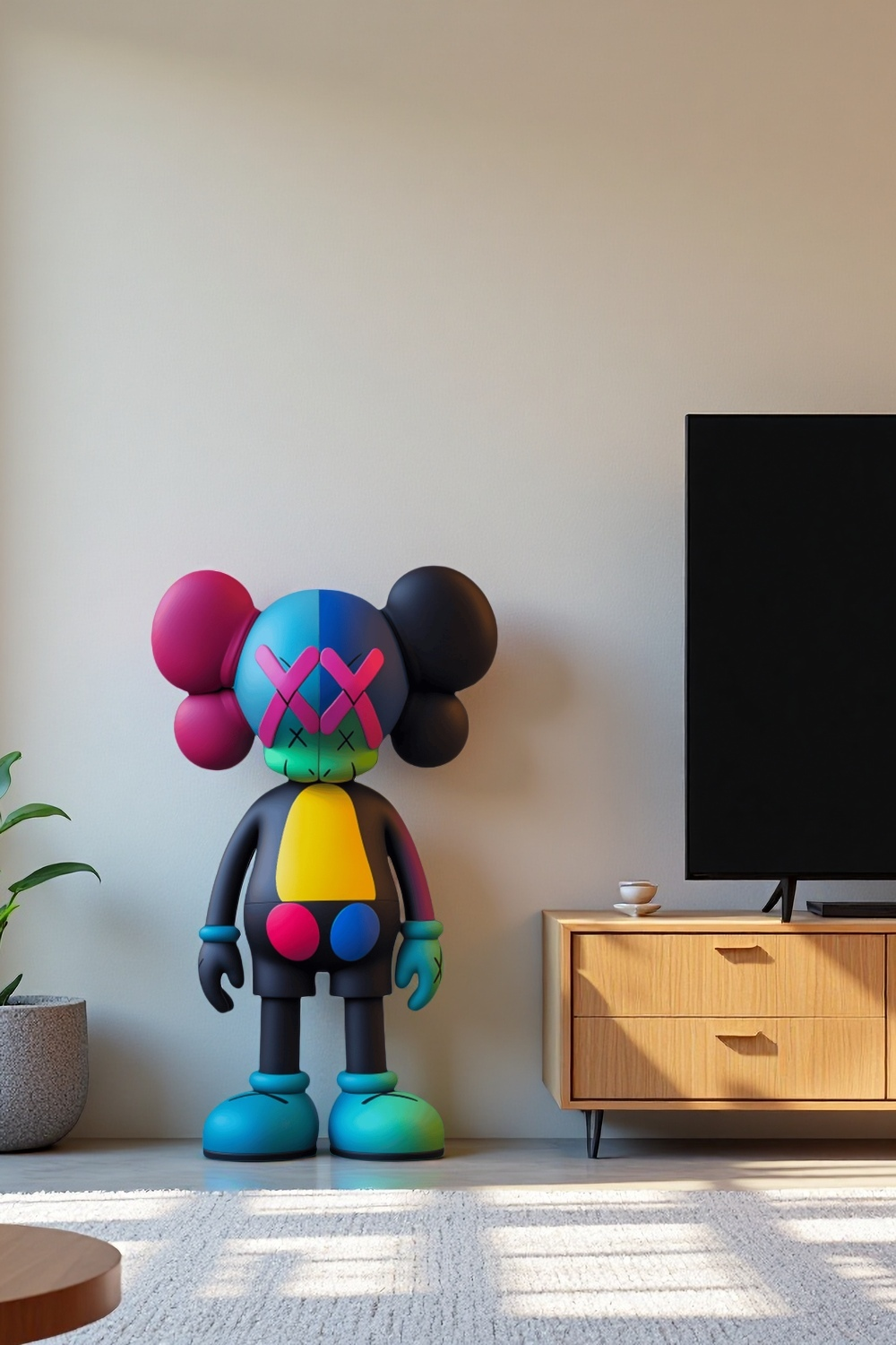 Large KAWS Floor Sculpture Modern KAWS Figure Statue Artistic Decor Art