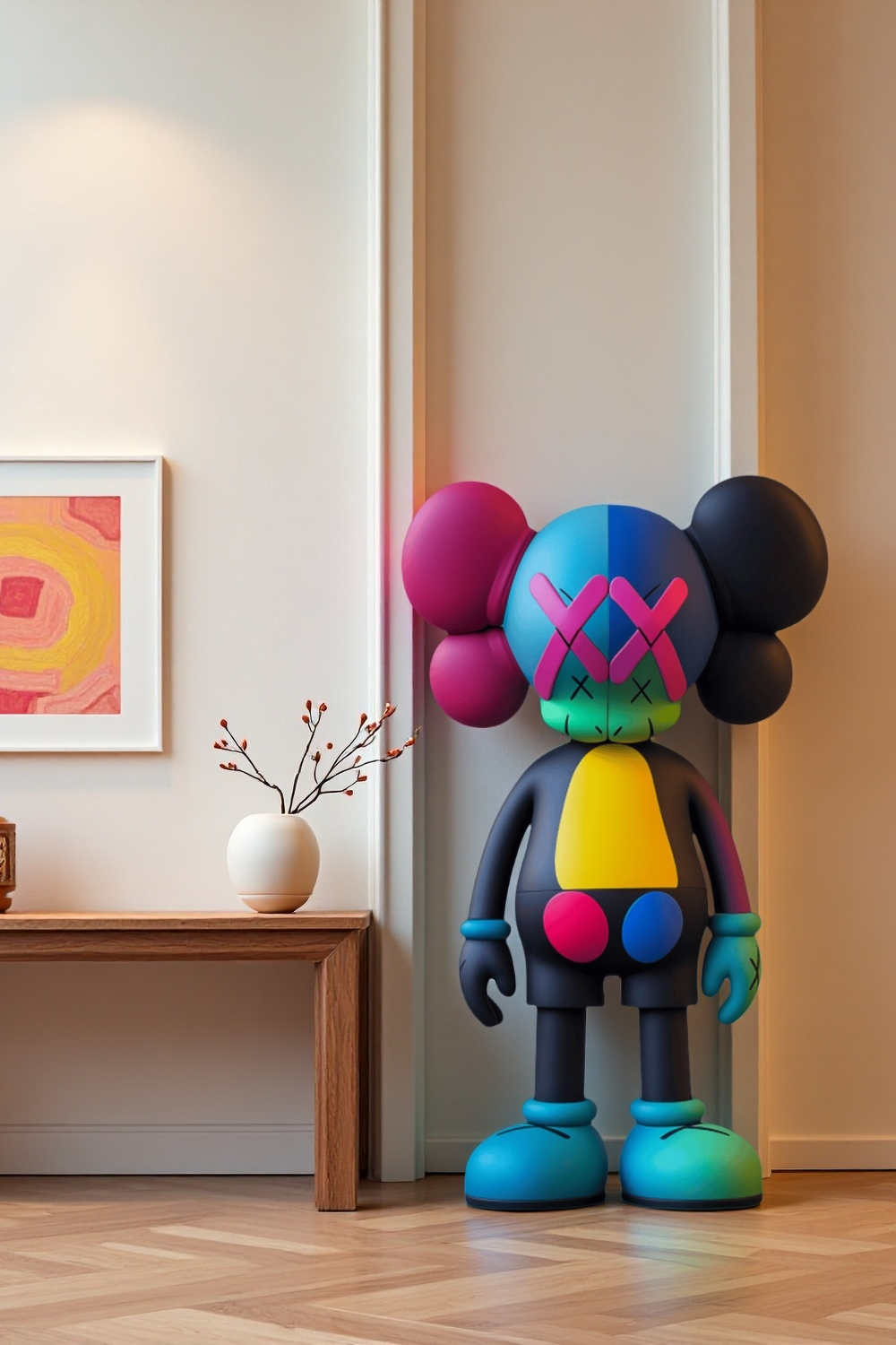 Large KAWS Floor Sculpture Modern KAWS Figure Statue Artistic Decor Art