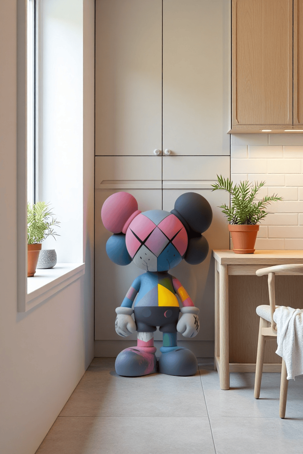 Large KAWS Floor Sculpture Modern KAWS Figure Statue Artistic Decor Art