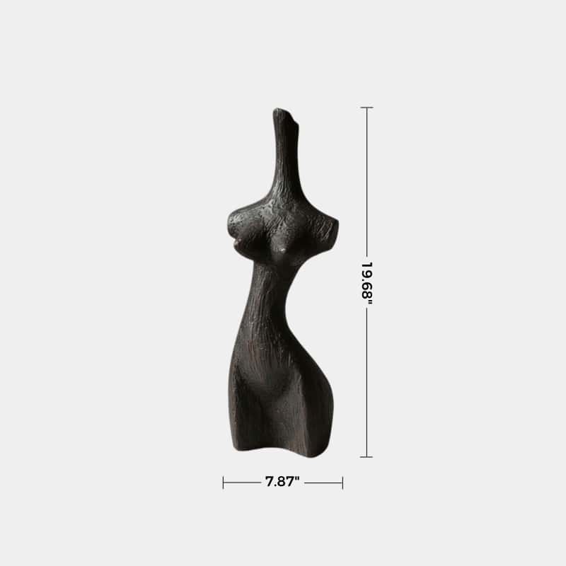 Abstract Wooden Human Sculpture Handcrafted Modern Art Decor Minimalist Wood Figurine