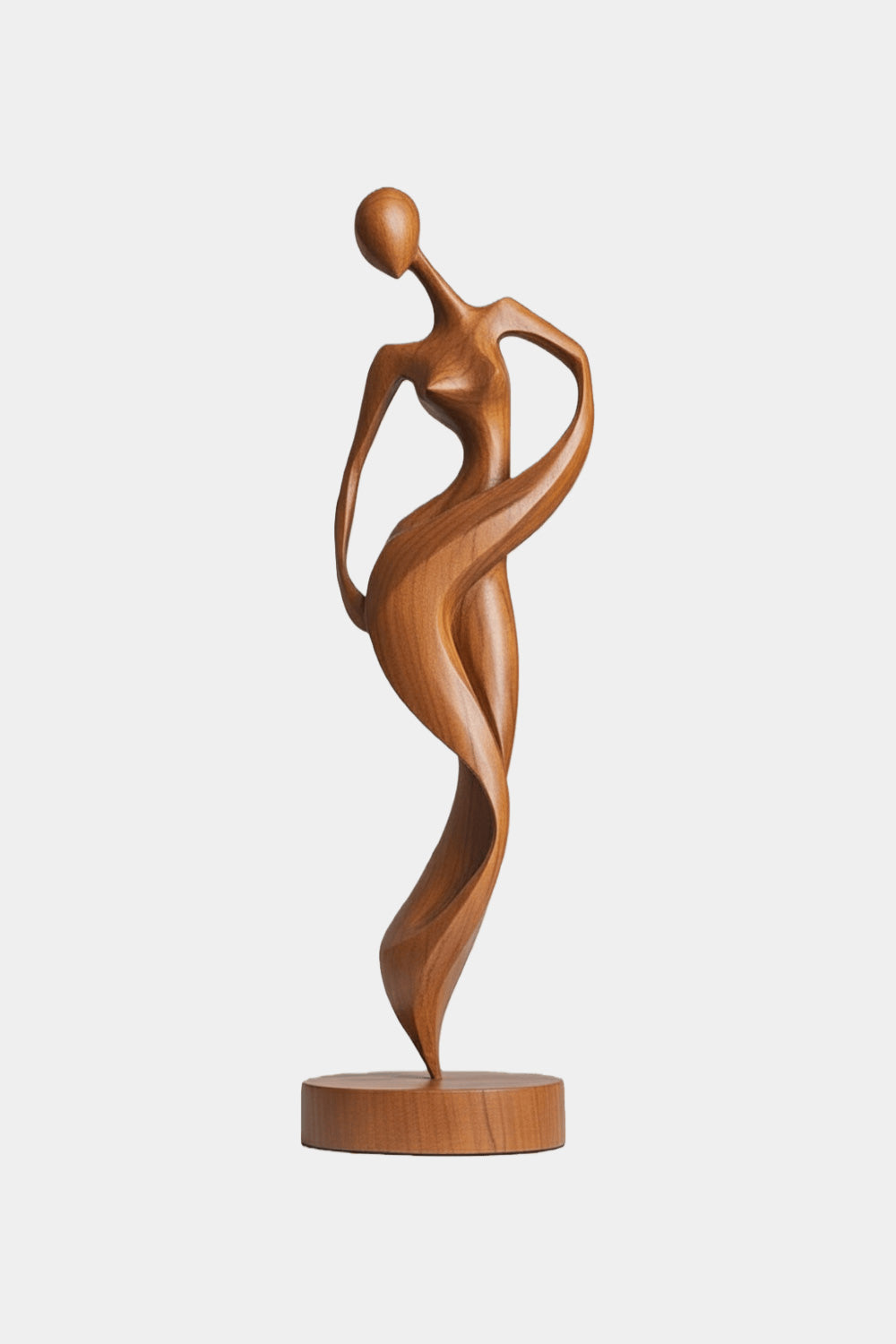 Abstract Wooden Human Sculpture Handcrafted Modern Art Decor Minimalist Wood Figurine