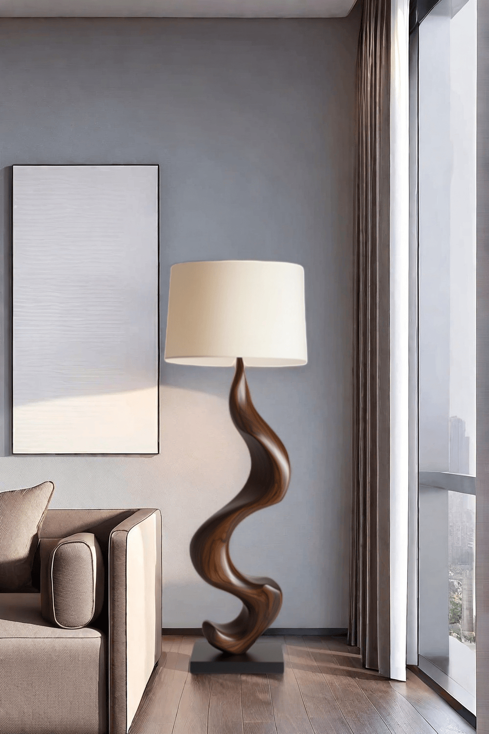 Wooden Floor Lamp Floor Wood Light Lamp Standing Wooden Lamp Floor Light Wood Modern Floor Lamp