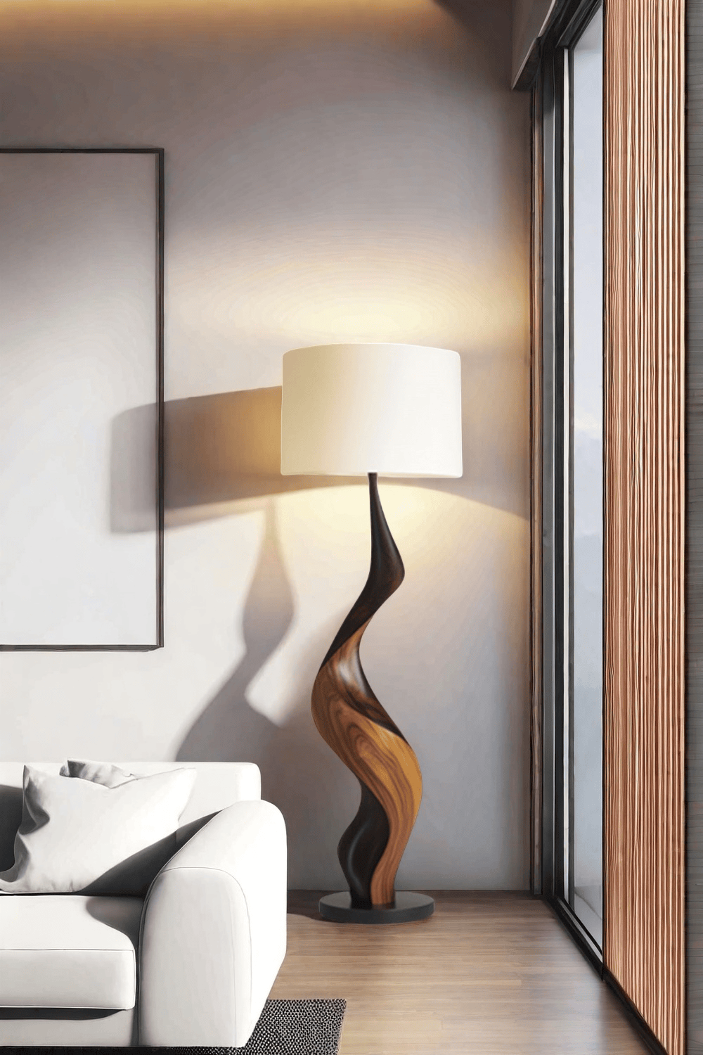 Wooden Floor Lamp Floor Wood Light Lamp Standing Wooden Lamp Floor Light Wood Modern Floor Lamp
