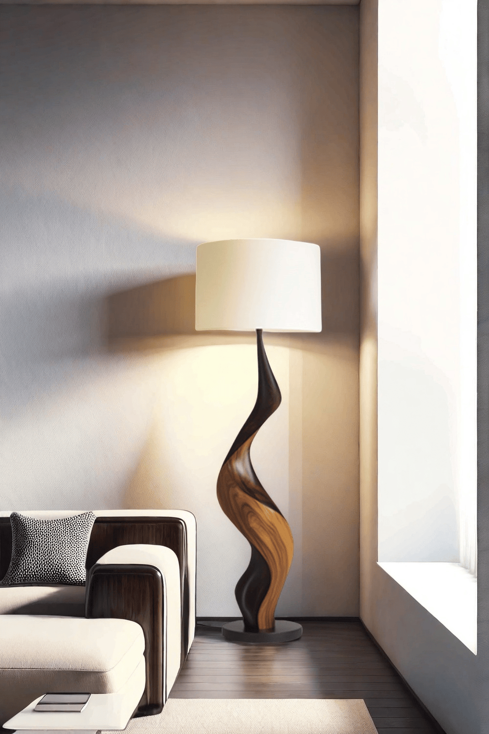 Wooden Floor Lamp Floor Wood Light Lamp Standing Wooden Lamp Floor Light Wood Modern Floor Lamp