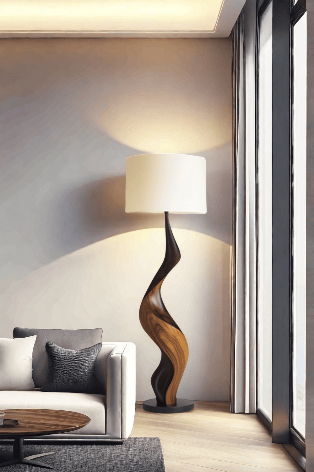 Wooden Floor Lamp Floor Wood Light Lamp Standing Wooden Lamp Floor Light Wood Modern Floor Lamp