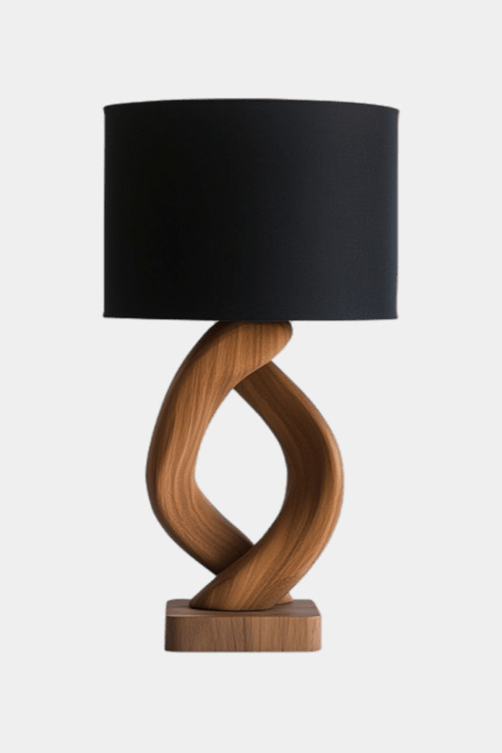 Handcrafted Wood Desk Lamp Handmade Abstract Wooden Lamp Wood Art Table Lighting