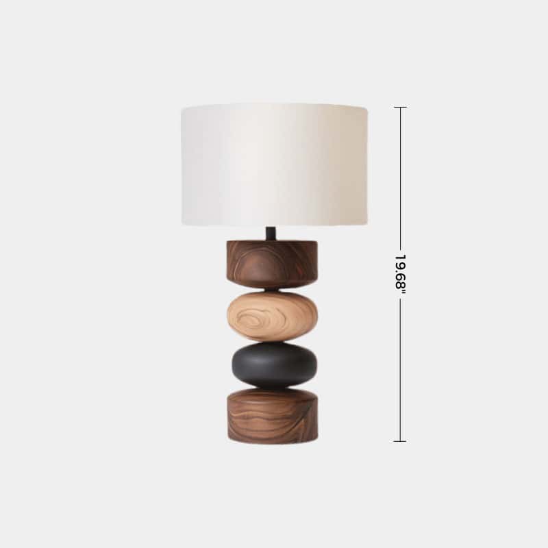 Handcrafted Wood Desk Lamp Handmade Abstract Wooden Lamp Wood Art Table Lighting
