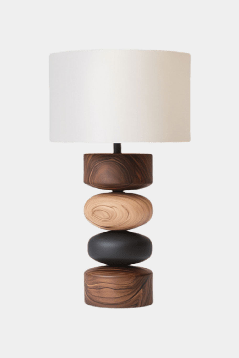 Handcrafted Wood Desk Lamp Handmade Abstract Wooden Lamp Wood Art Table Lighting