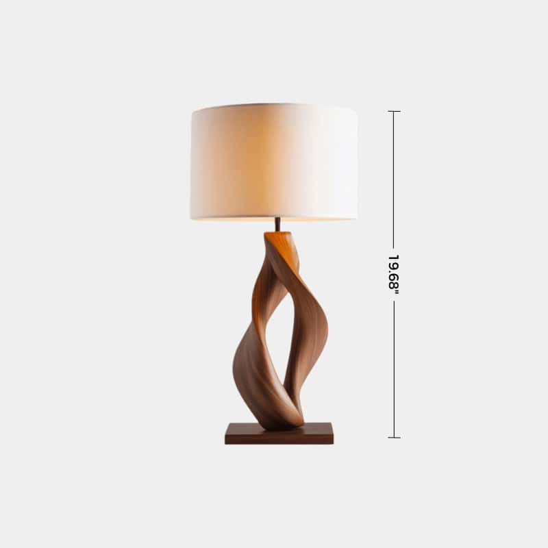 Handcrafted Wooden Table Lamp Elegant Natural Wood Lighting Home Decor