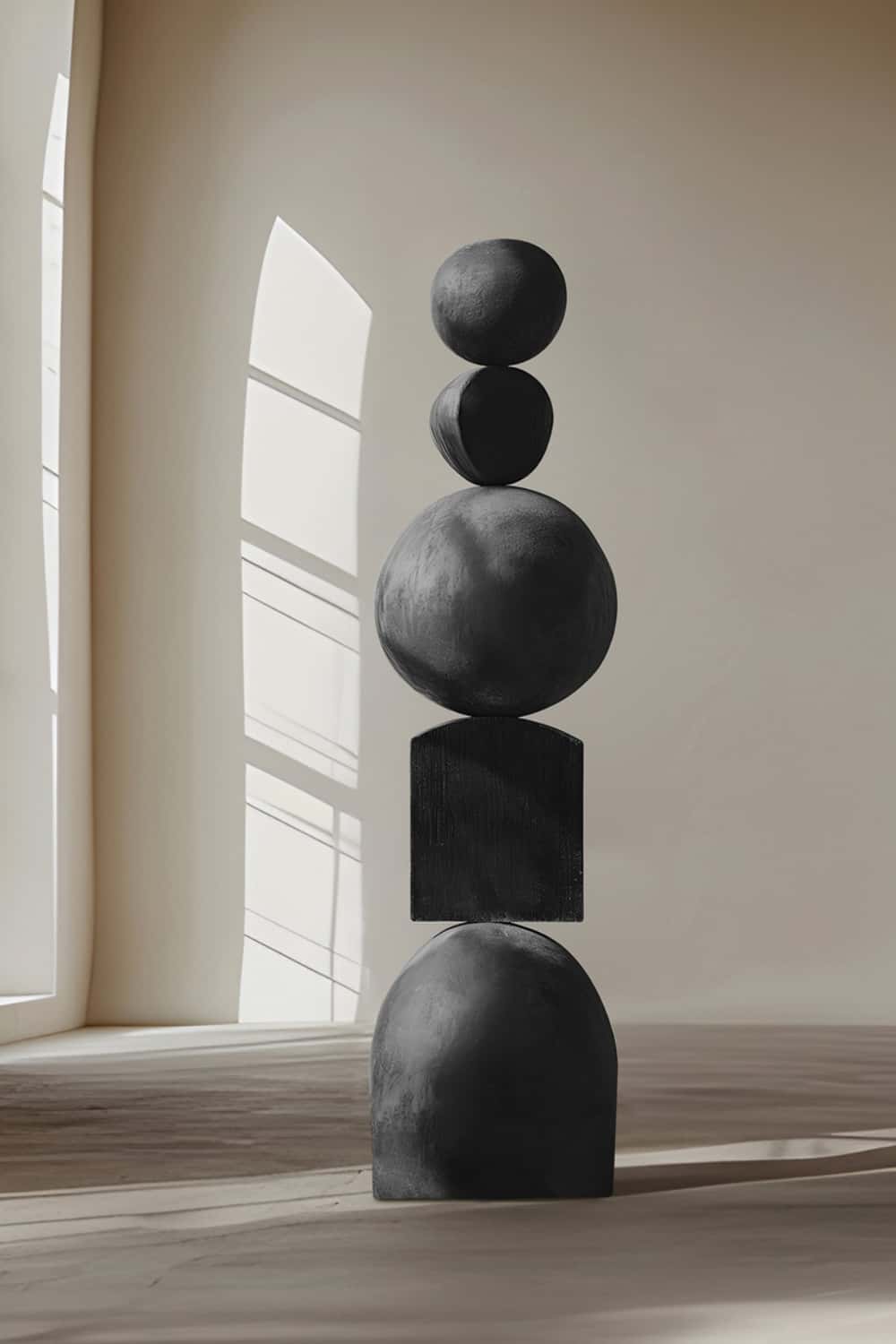 Hand Tall Wood Carved Statue Custom Large Black Wood Sculpture Near Me