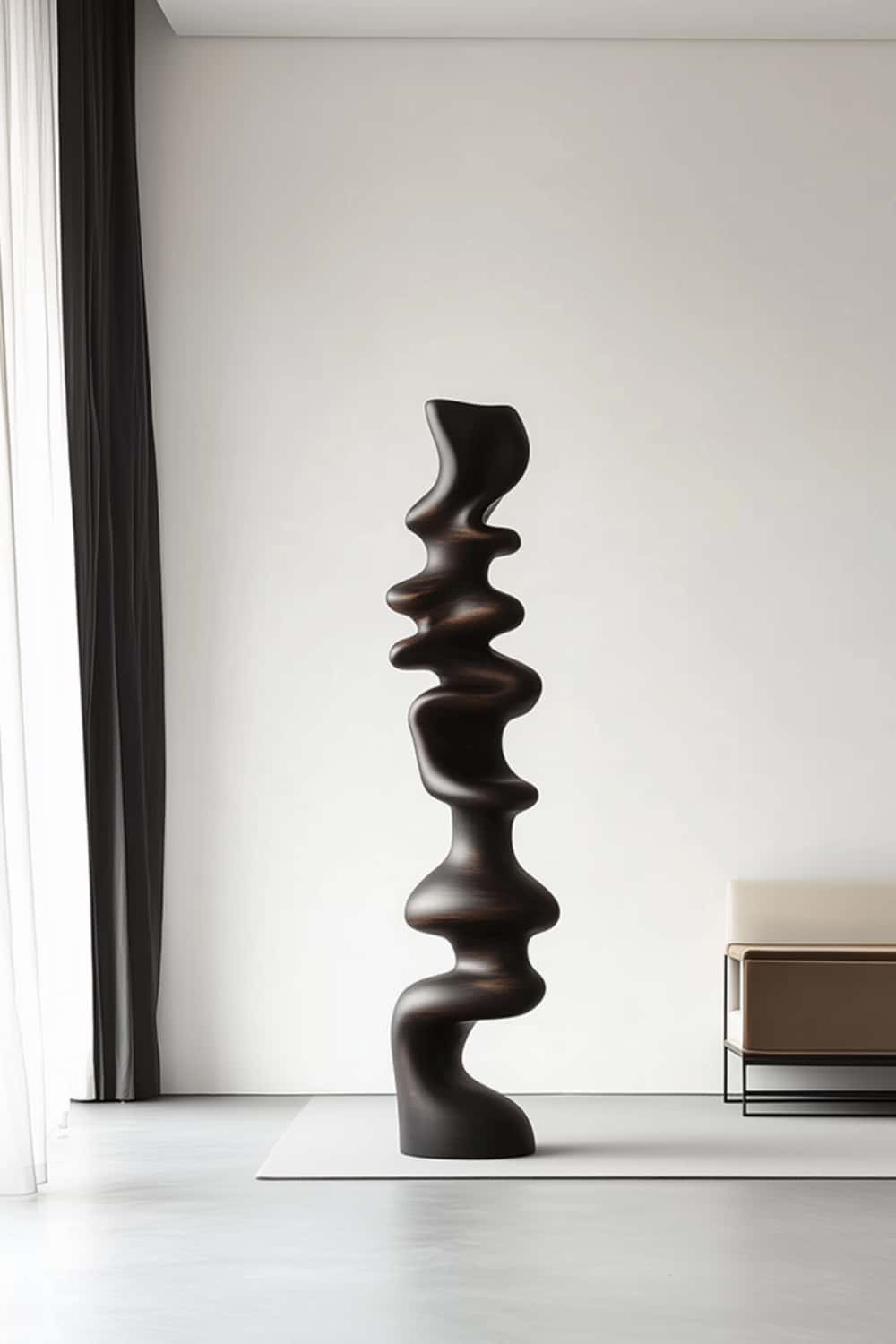 Abstract Sculpture From Wood Large Wooden Sculpture Art Wooden Statue Hand Carved