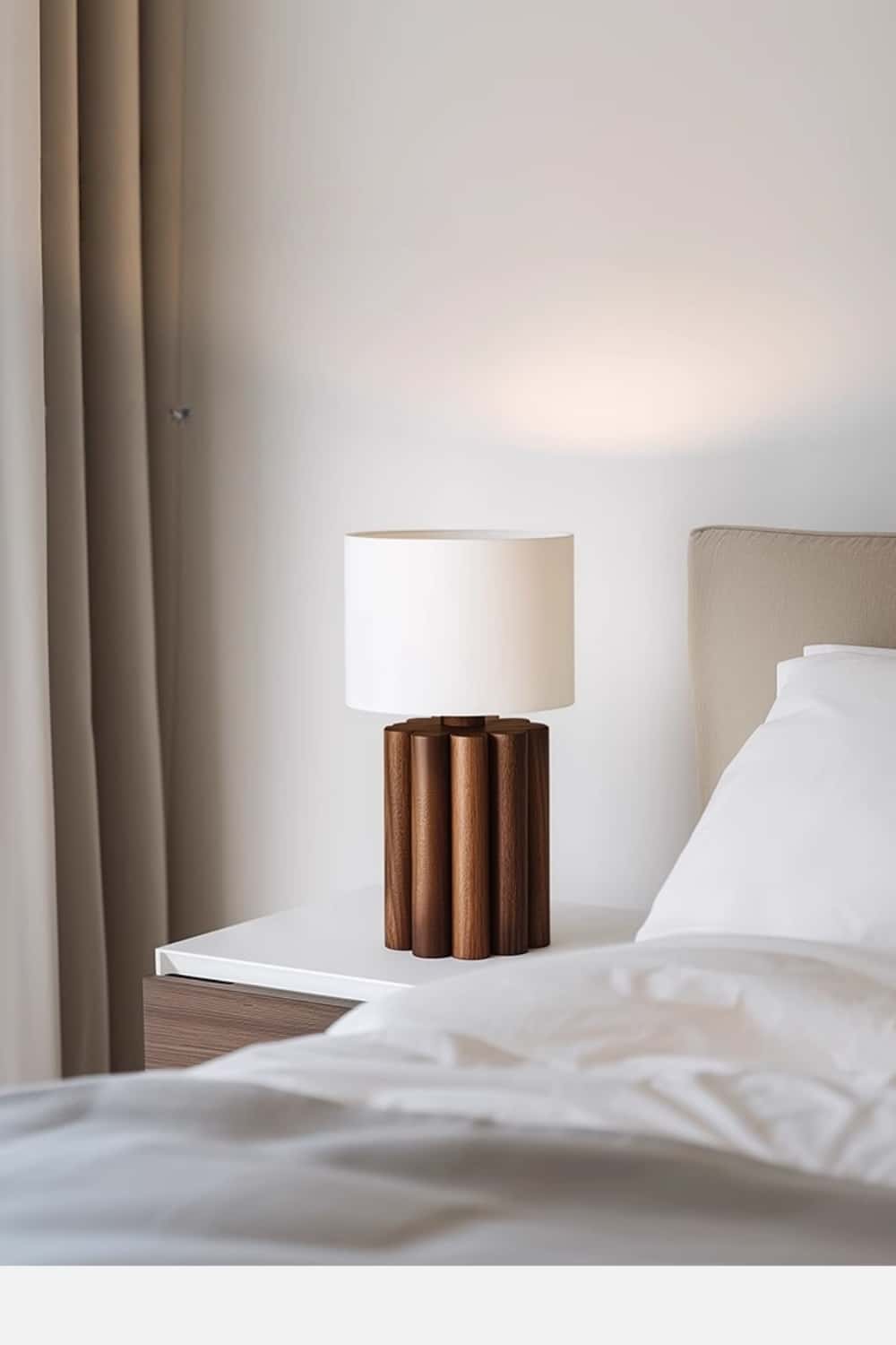 Abstract Wooden Lamp Wood Art Table Lighting Sculptural Wood Table Lamp