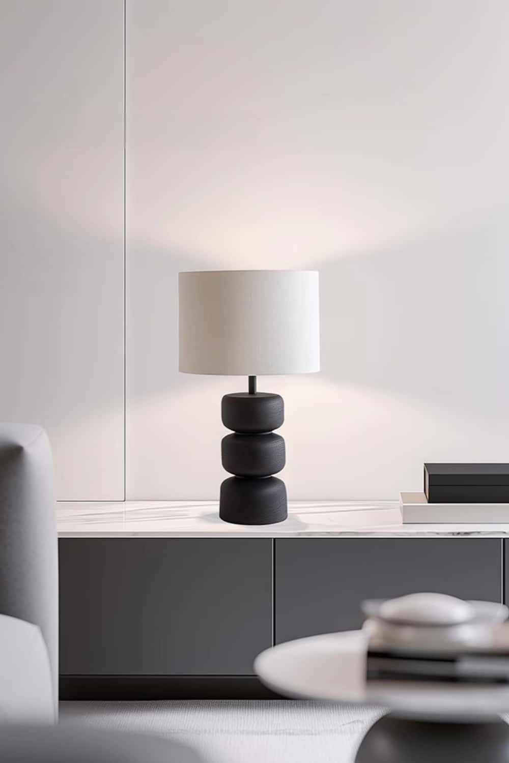 Abstract Wooden Lamp Wood Art Table Lighting Sculptural Wood Table Lamp