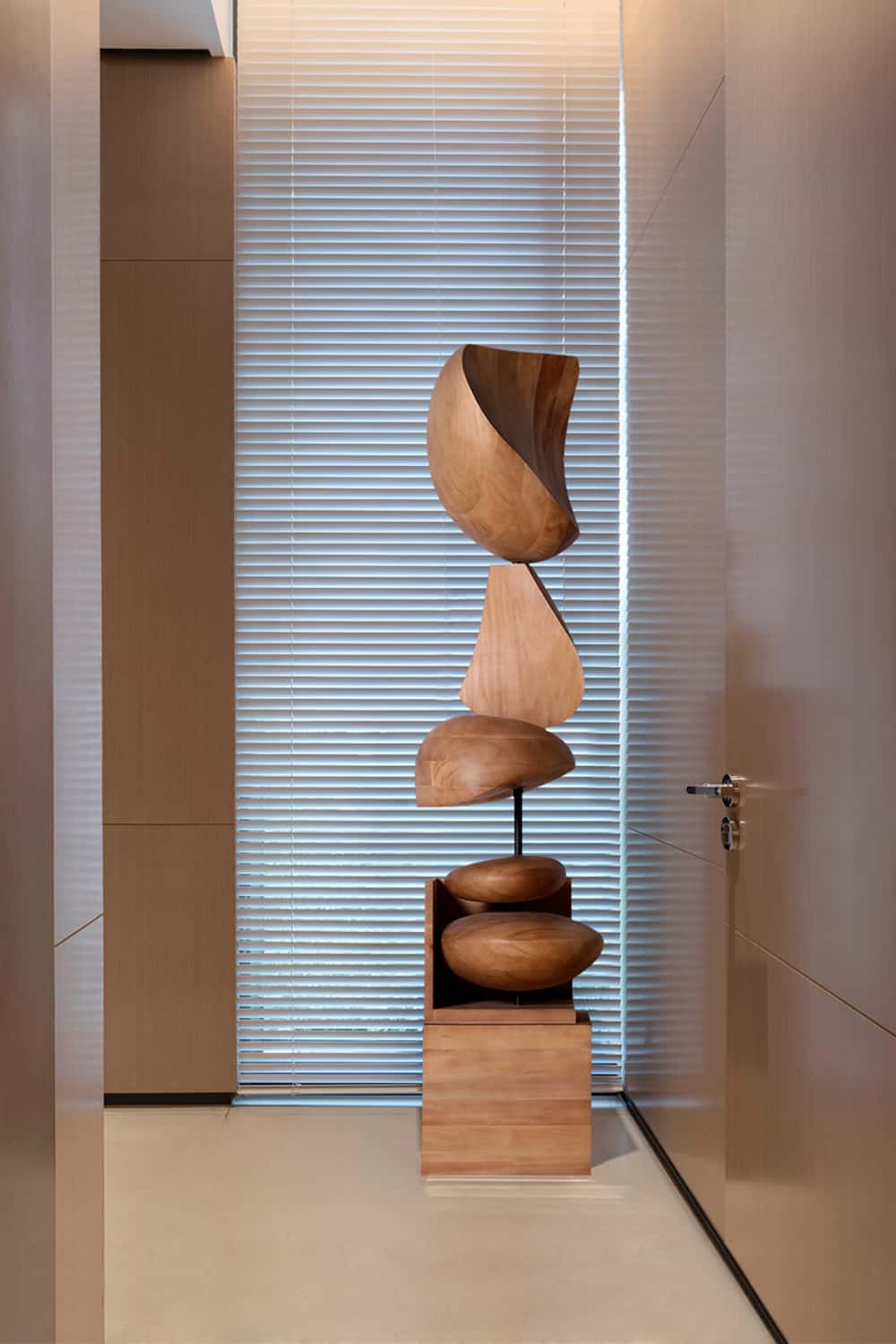 Abstract Sculpture From Wood Large Wooden Sculpture Art Wooden Statue Hand Carved