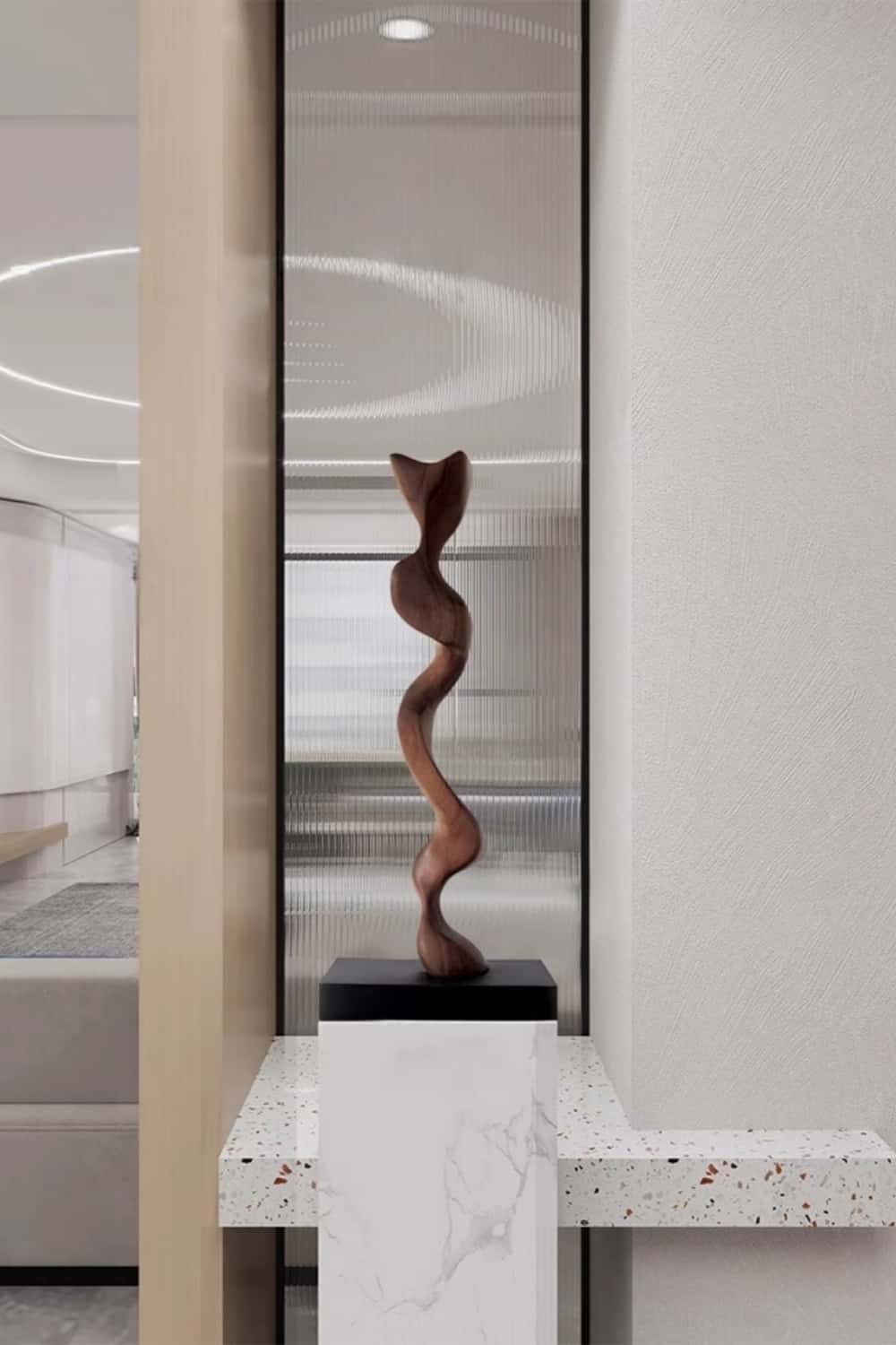 Wood Sculpture Hand Carved Abstract Wooden Sculpture Art Wood Carving