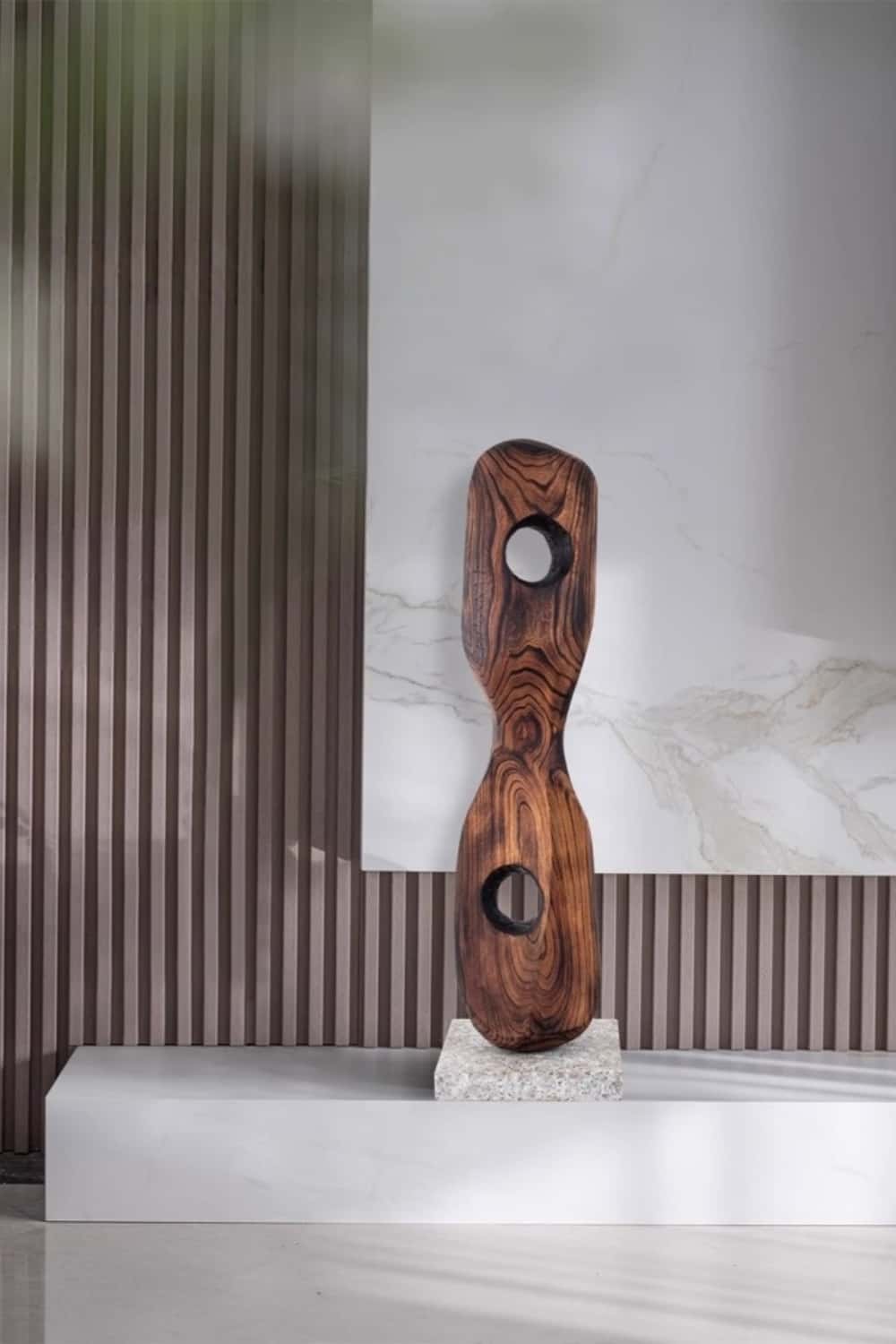 Wood Sculpture Hand Carved Abstract Wooden Sculpture Art Wood Carving