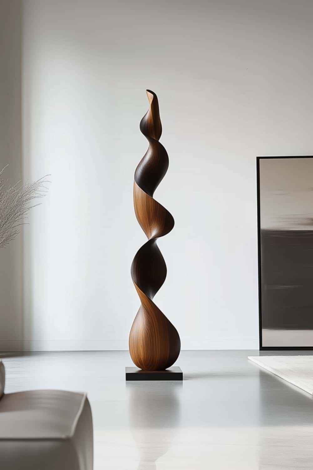 Abstract Sculpture From Wood Large Wooden Sculpture Art Wooden Statue Hand Carved