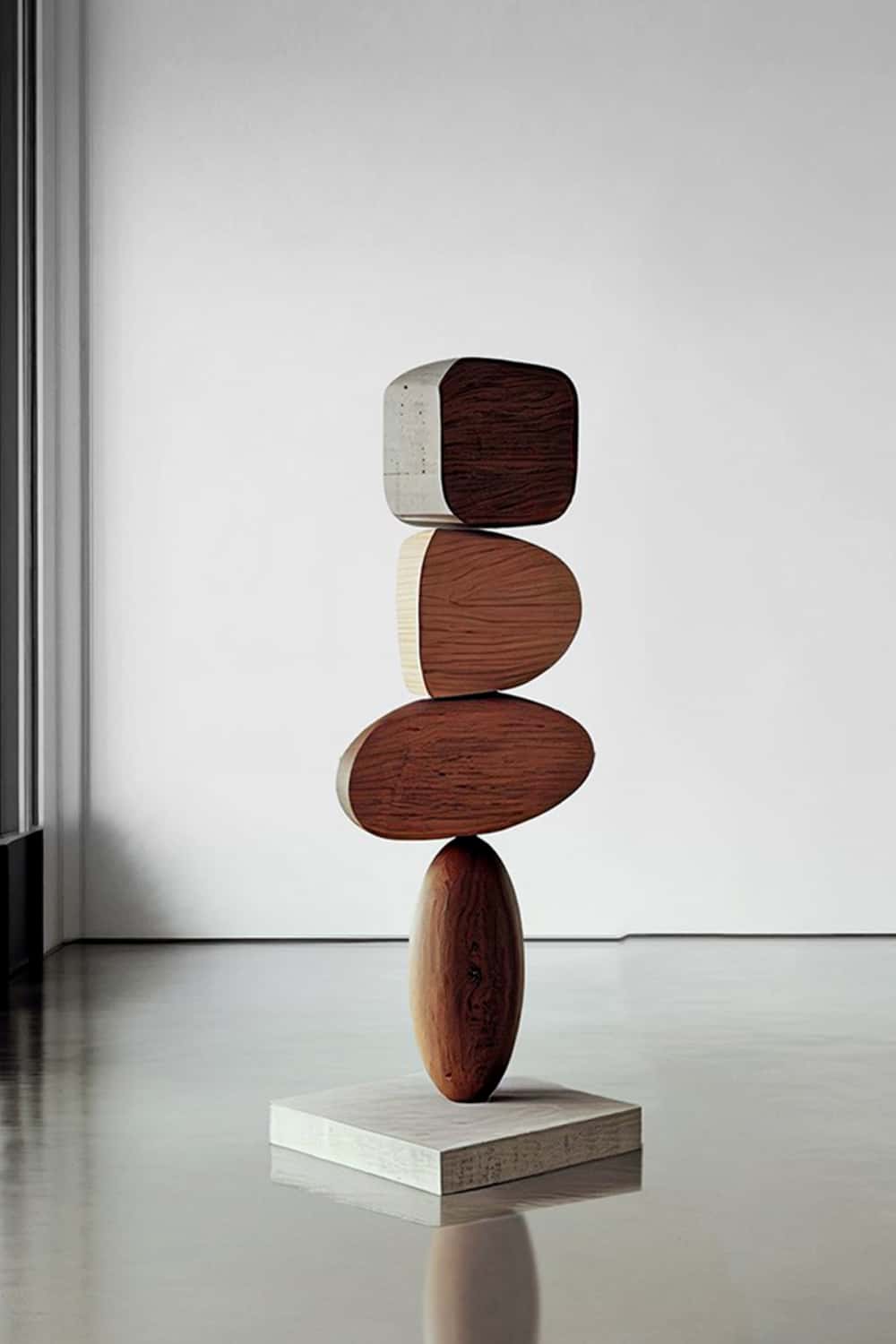 Abstract Wooden Sculpture Large Wood Sculpture Wooden Statue Wood Art Carving