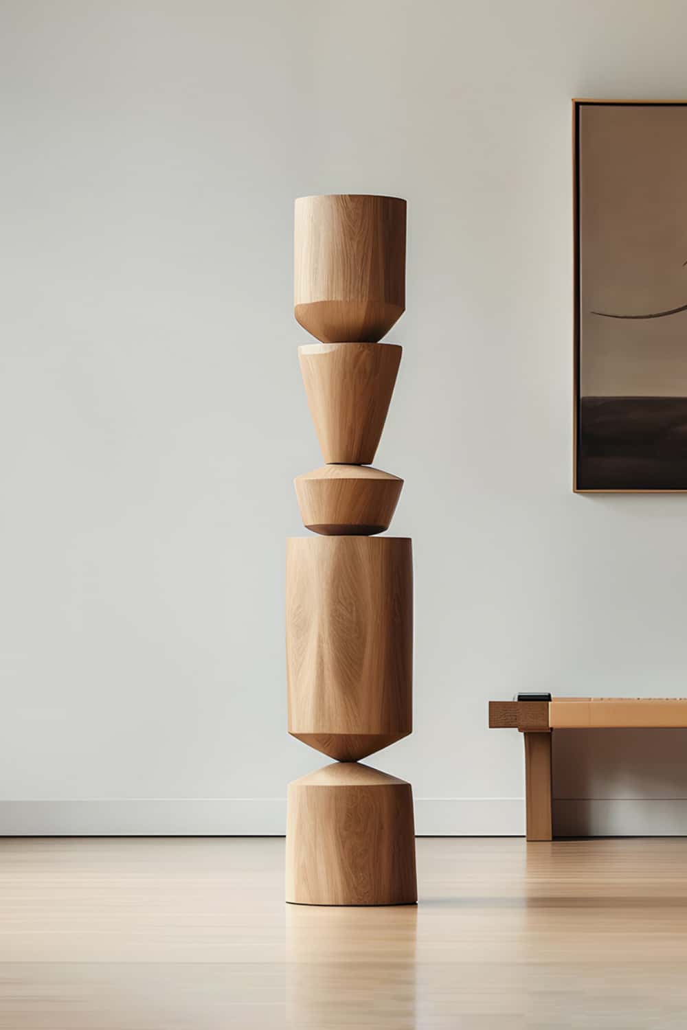 Abstract Wooden Sculpture Large Wood Sculpture Wooden Statue Wood Art Carving