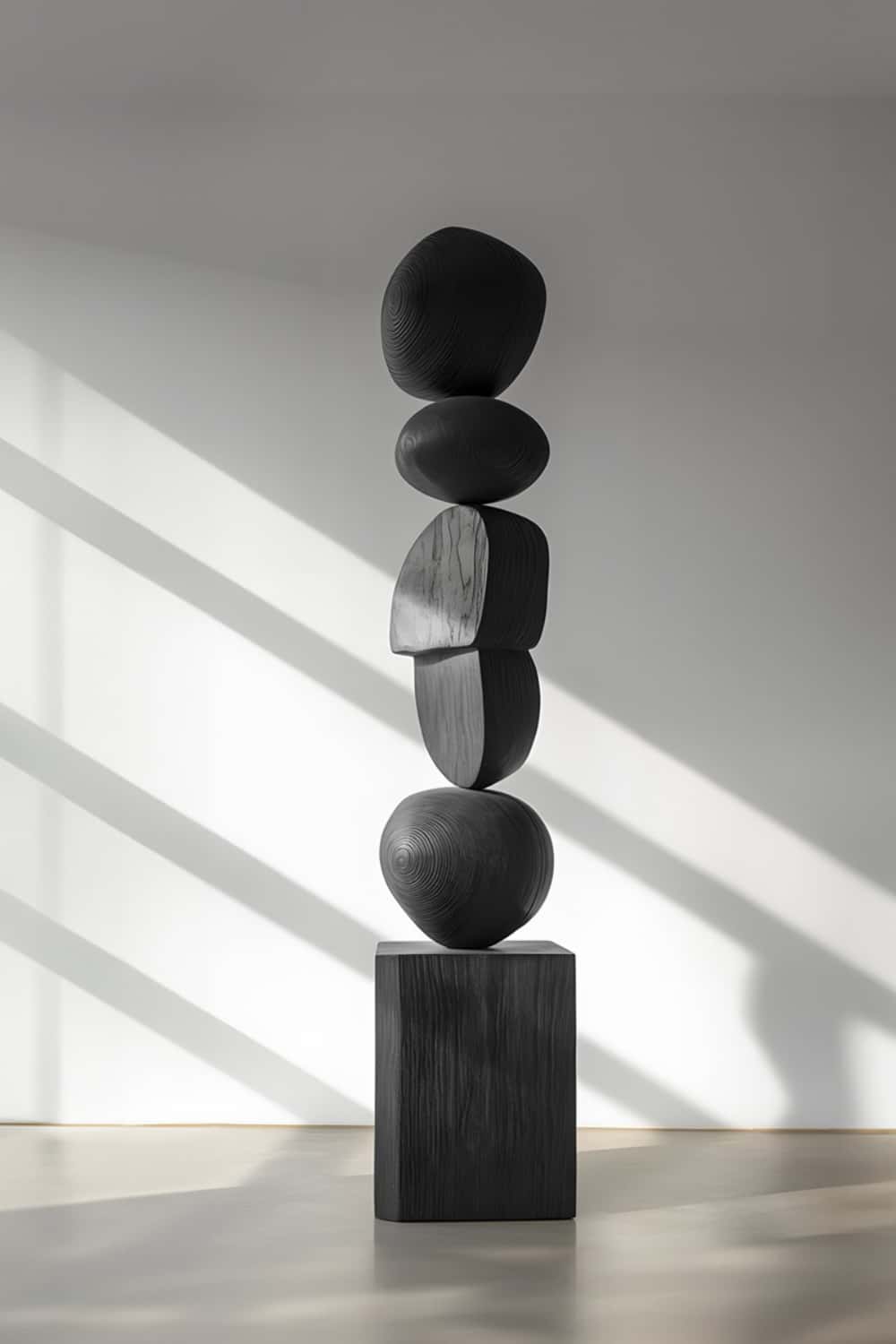 Hand Tall Wood Carved Statue Custom Large Black Wood Sculpture Near Me