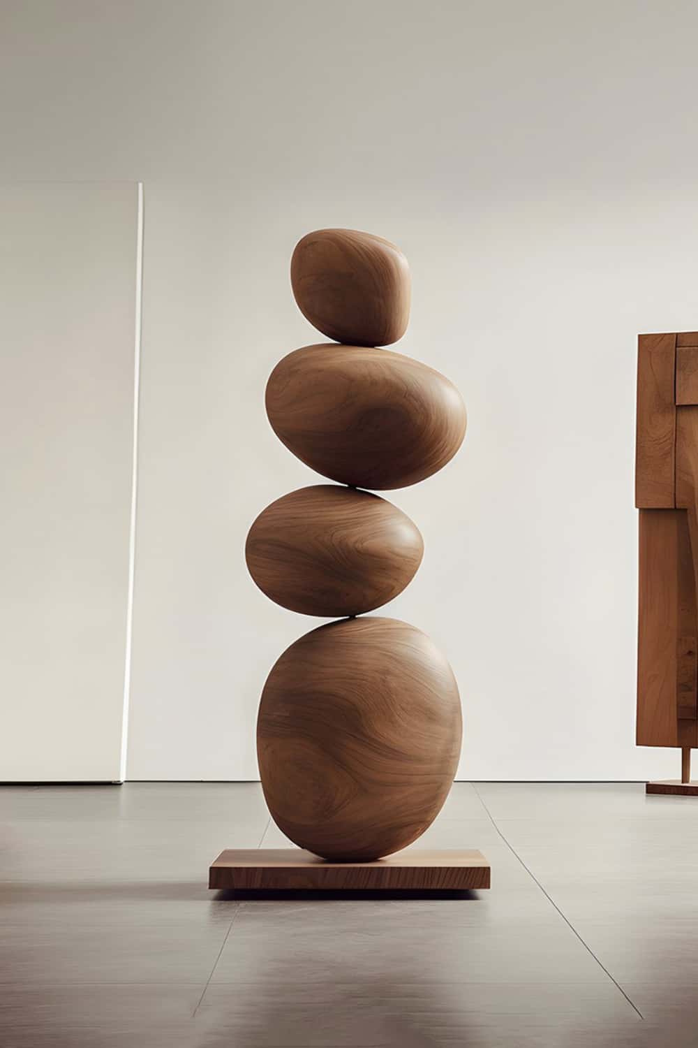 Statolith Wood Carving Sculpture Hand Carved Lgare Wood Sculptures 