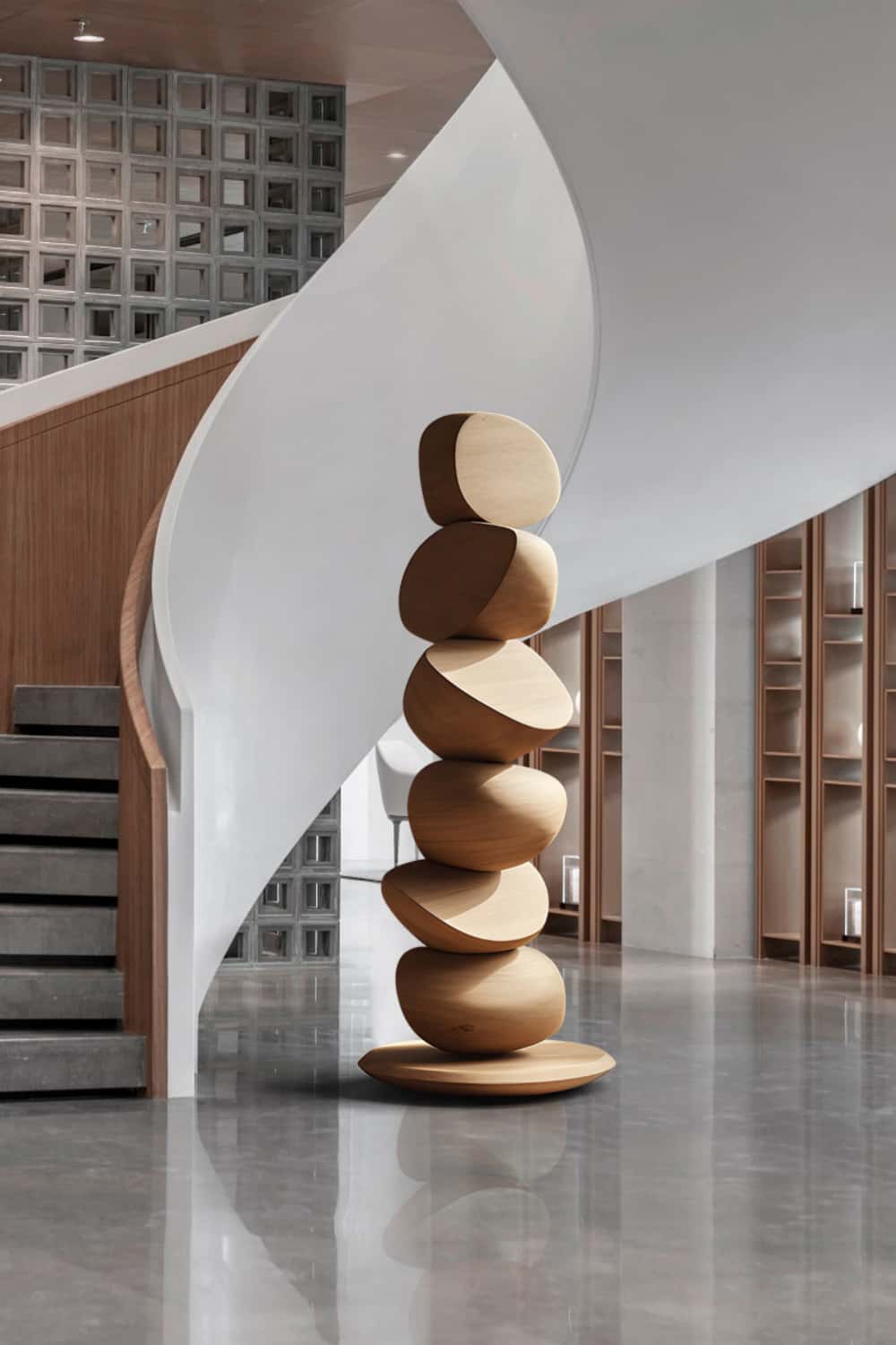 Abstract Wooden Sculpture Large Wood Sculpture Wooden Statue Wood Art Carving