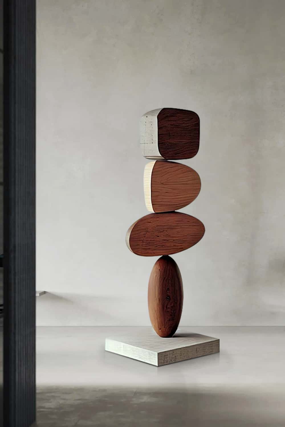 Abstract Wooden Sculpture Large Wood Sculpture Wooden Statue Wood Art Carving