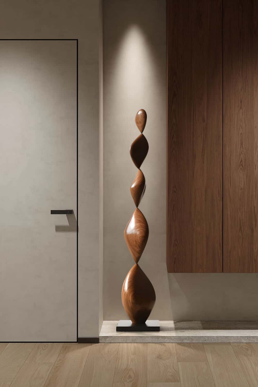 Large Wood Sculpture Wooden Sculpture Art Hand Carved Wood Statue Wood