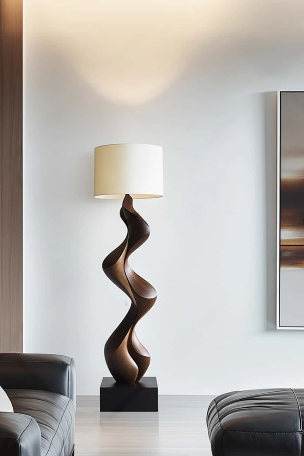 Wooden Floor Lamp Floor Wood Light Lamp Standing Wooden Lamp Floor Light Wood Modern Floor Lamp