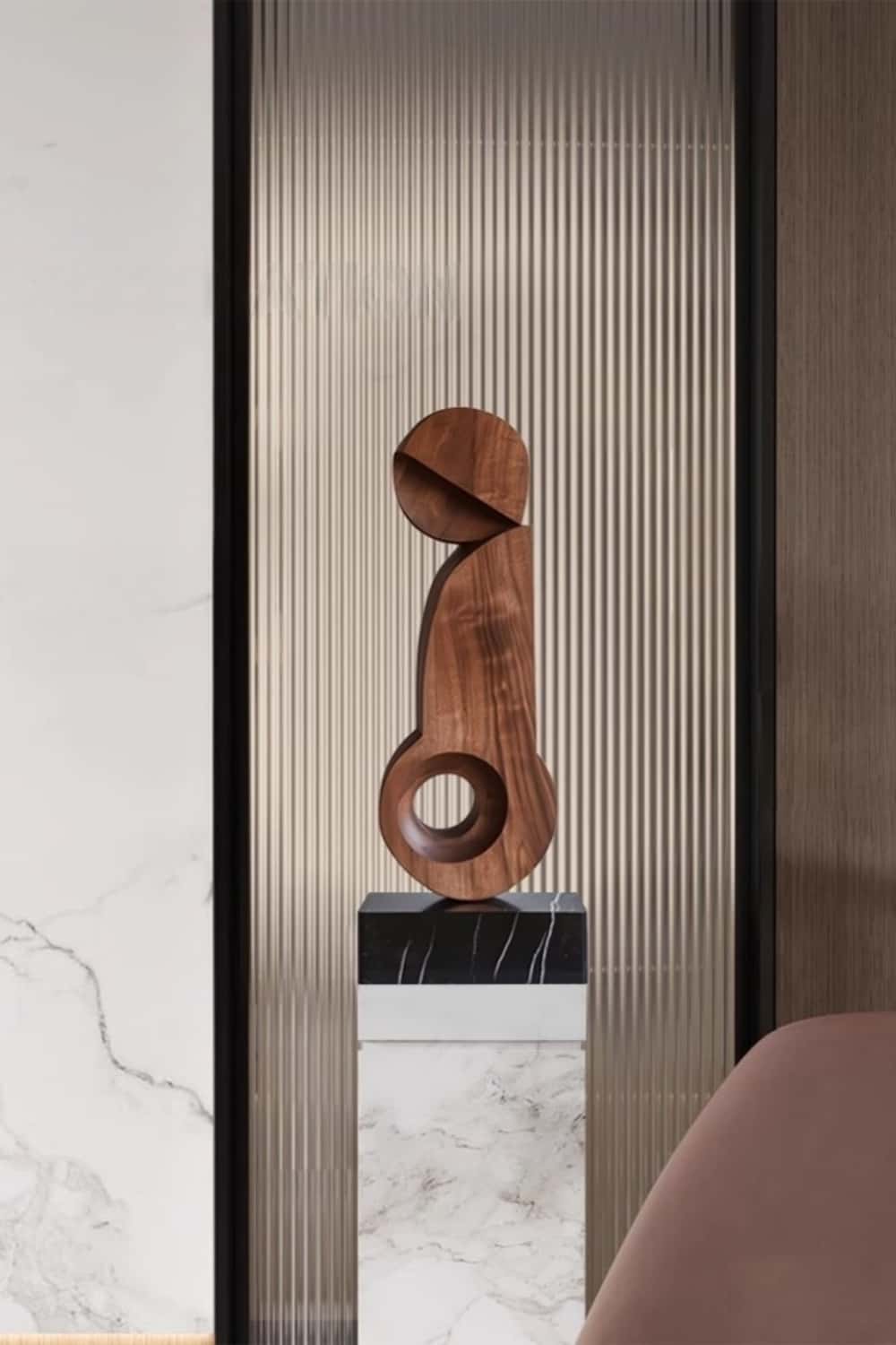 Wood Sculpture Hand Carved Abstract Wooden Sculpture Art Wood Carving