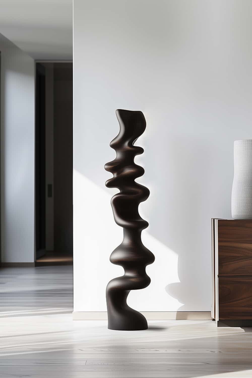 Abstract Sculpture From Wood Large Wooden Sculpture Art Wooden Statue Hand Carved