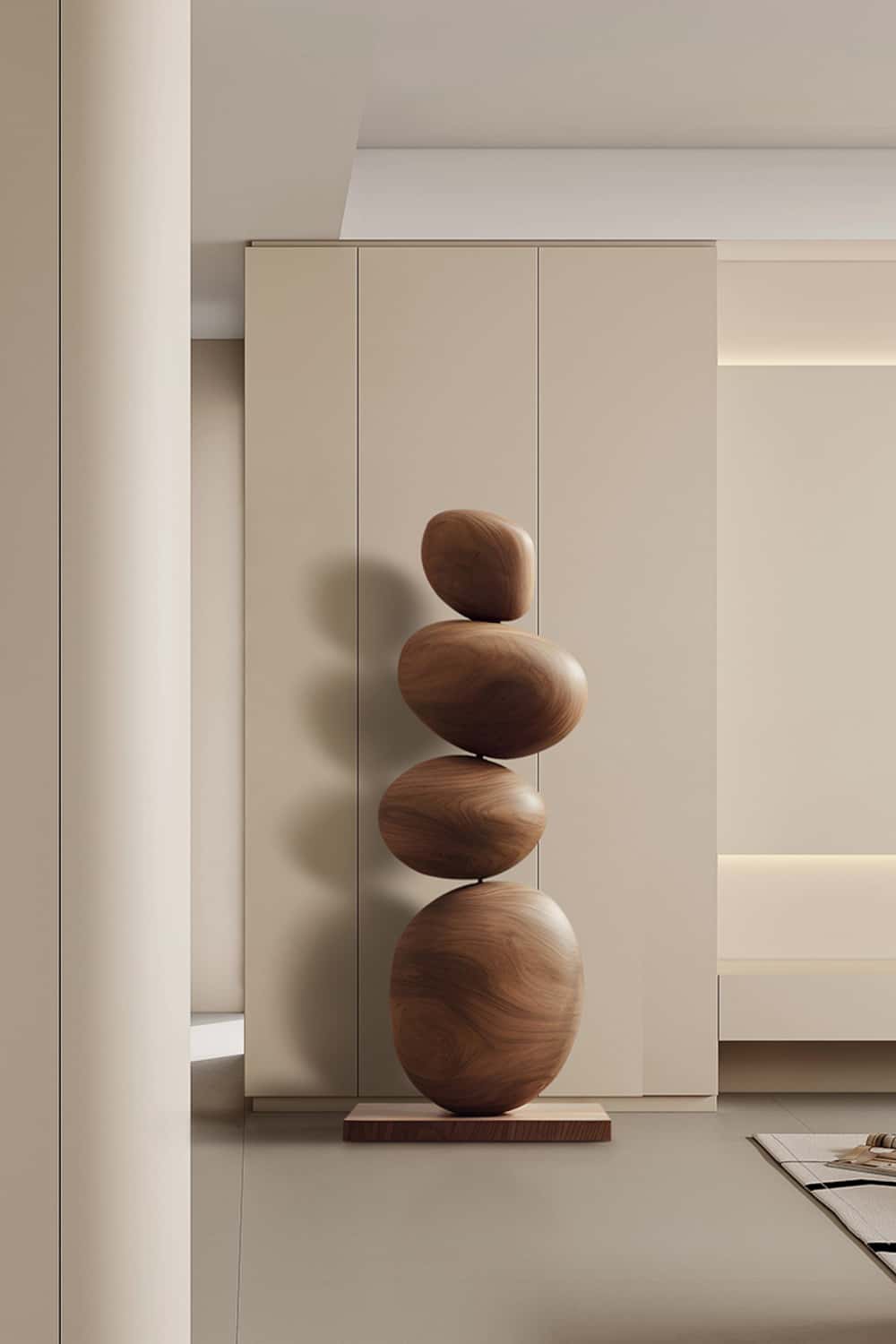 Statolith Wood Carving Sculpture Hand Carved Lgare Wood Sculptures 