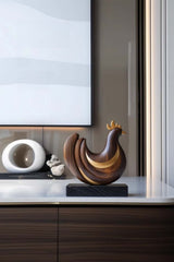 Wooden Carved Animals Wooden Sculptures Abstract Wooden Chicken Statue