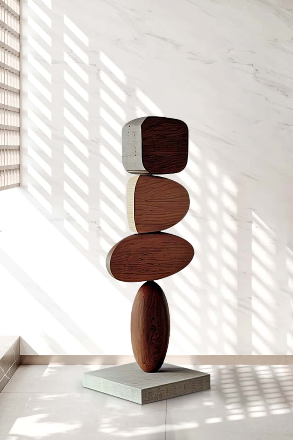 Abstract Wooden Sculpture Large Wood Sculpture Wooden Statue Wood Art Carving